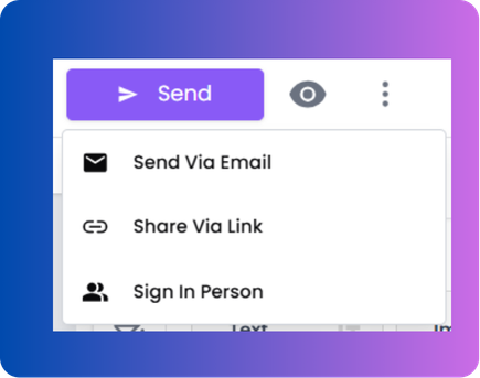 Step 3 image to illustrate how to eSign Vendor contracts - Enter recipients and send in BoloSign's tutorial